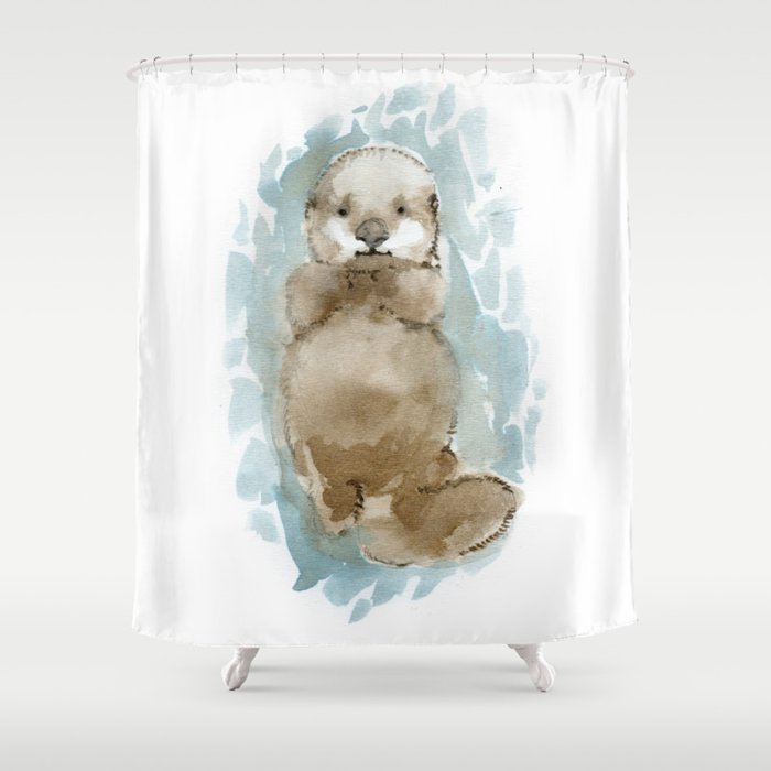 Sea otter pup Shower Curtain