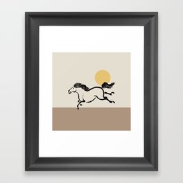 Wild Horse Simple Illustration  Framed Art Print