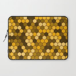 Yellow Color Hexagon Honeycomb Design Laptop Sleeve