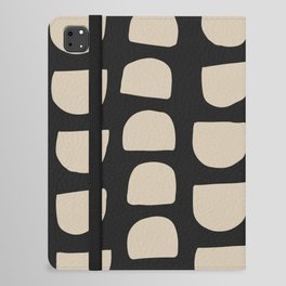 Modern Mudcloth Pattern - White on Black iPad Folio Case