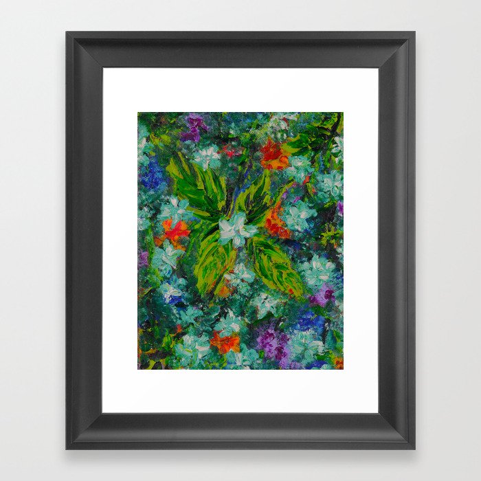 Calming Florals Framed Art Print