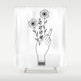 Middle Finger Shower Curtain