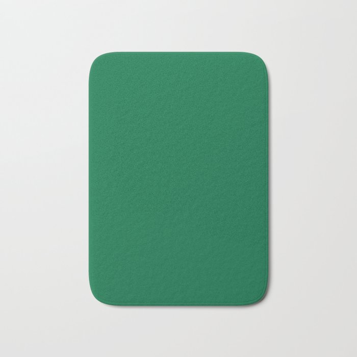 Cadmium Green - solid color Bath Mat