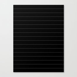 Black and White Pinstripes Horizontal Canvas Print