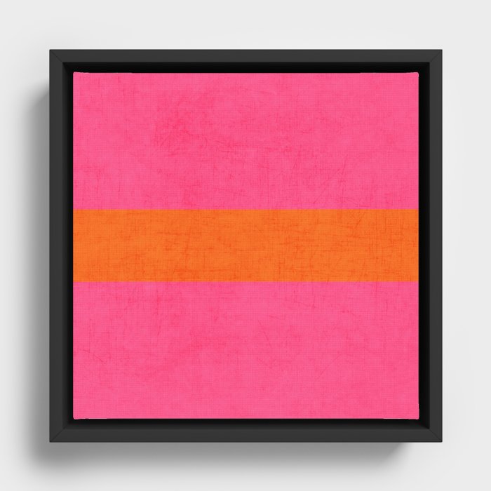 hot pink and orange classic  Framed Canvas