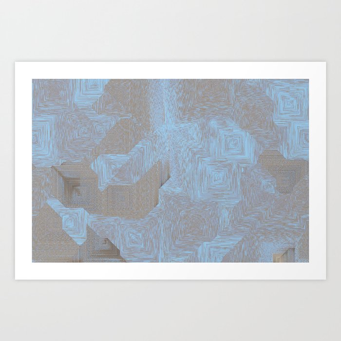 Pixel Sort: Desert #10 / Random Seed / 1500 Steps / 30 Seeds / Diagonal Art Print