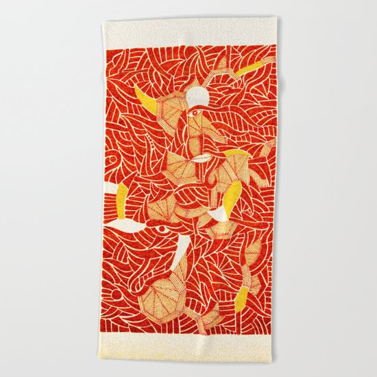 - strange drma - Beach Towel