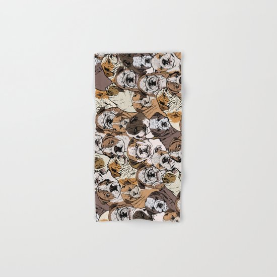 Social English Bulldog Hand & Bath Towel