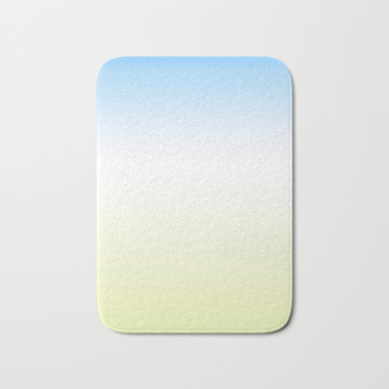 Blue White Yellow Gradient Bath Mat