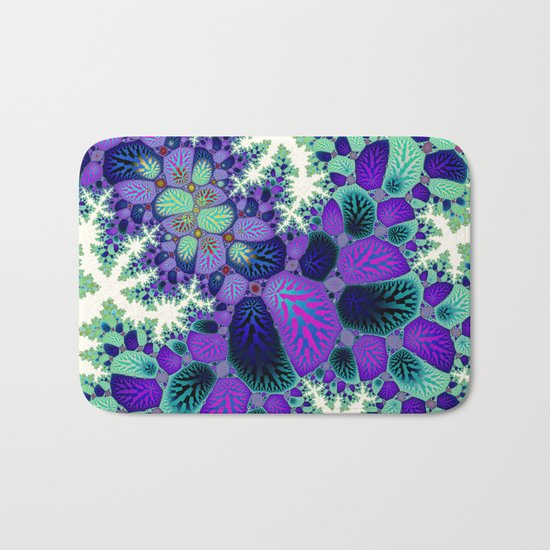 Leafy Nosegay Fractal Bath Mat