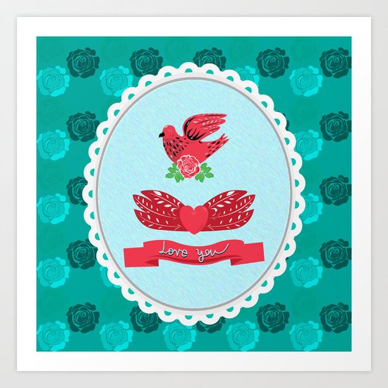 Love you Art Print