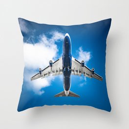 British Airways Boeing 747 Throw Pillow