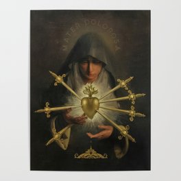 Our Lady of Sorrows Mater Dolorosa Mary Painting Poster