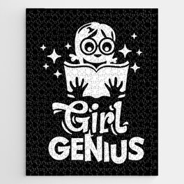 Girl Genius Back To School Kids Cute Quote Jigsaw Puzzle