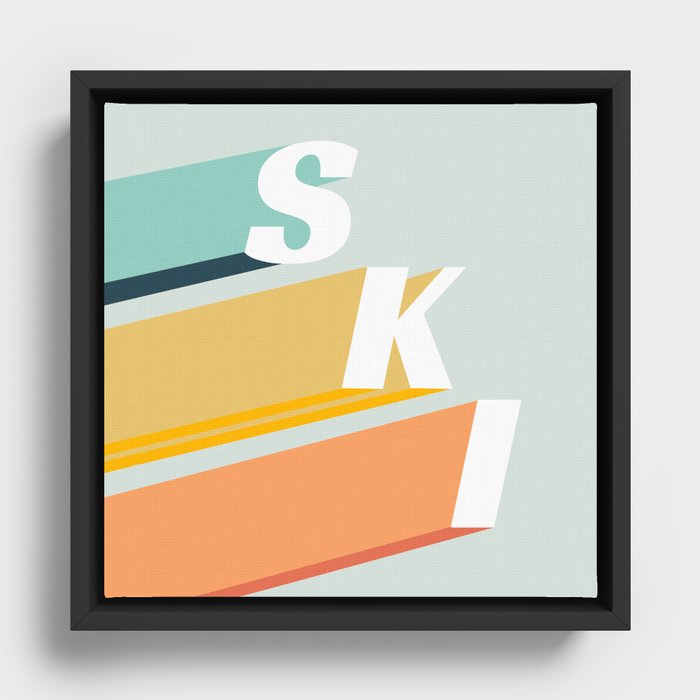 SKI  Framed Canvas