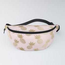 Pink & Gold Pineapples Pattern Fanny Packs