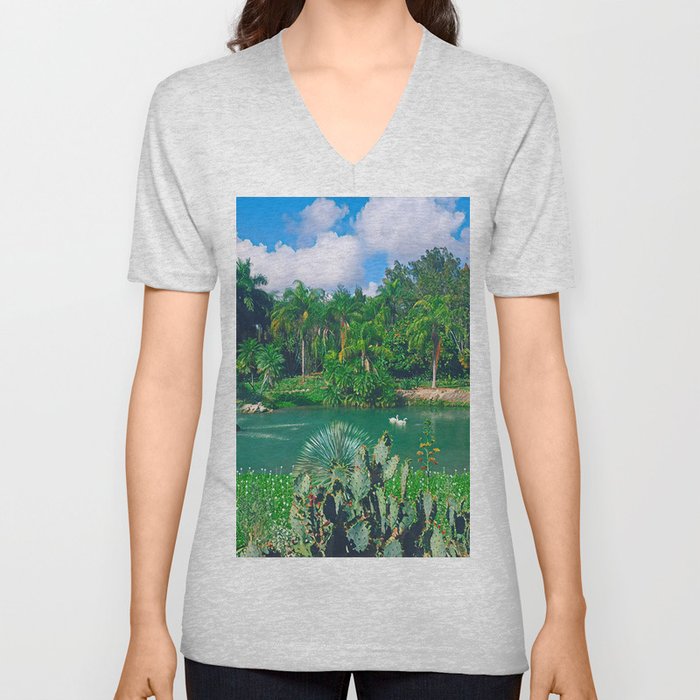 Swan Lake V Neck T Shirt