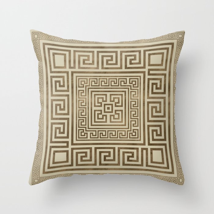 Gold greek key pillow store
