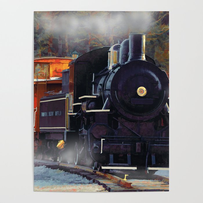 The Rail Yard  -  Steam Train Poster
