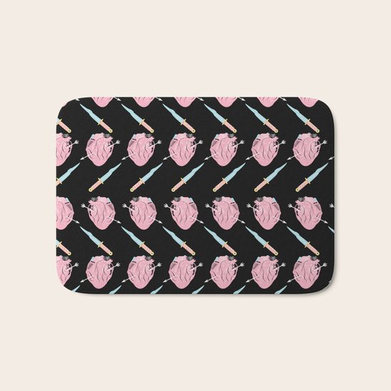 corazones y dagas Bath Mat