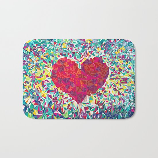 Abstract Love Bath Mat