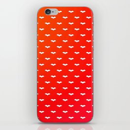 White Tiny Bats Red iPhone Skin