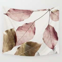 Green Leaf Watercolor Pattern Wall Tapestry
