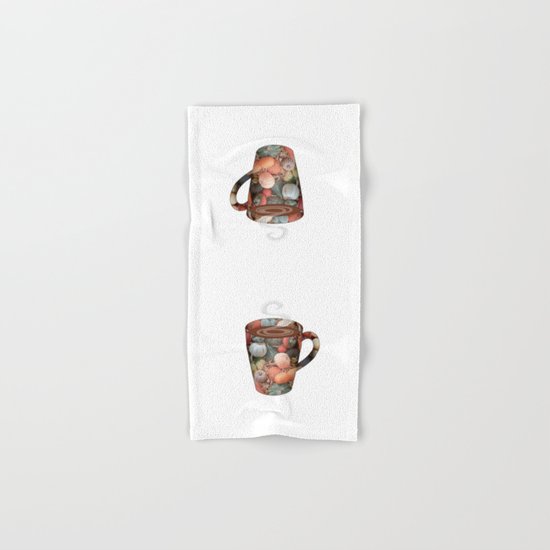 pumpkin spice tall mug - coffee cup series Hand & Bath Towel