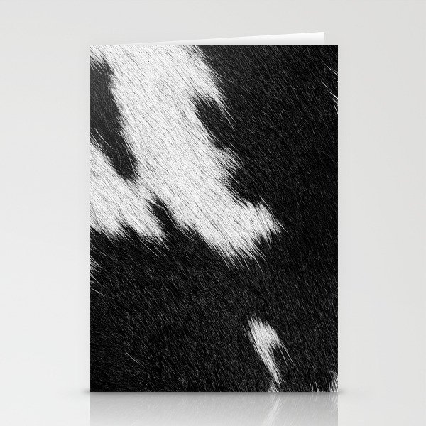 Black and White Cow Fur Detail (Digitally Created) Stationery Cards