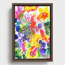 rainbow garden Framed Canvas