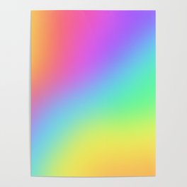 Bright Rainbow Gradient! Poster