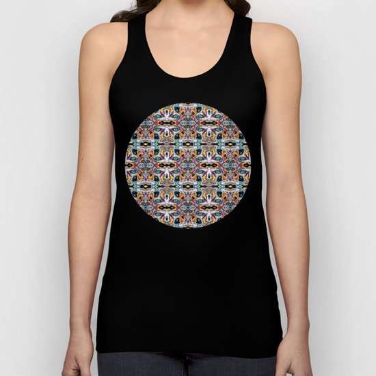Abstract Pattern of Colorful Shapes Unisex Tank Top