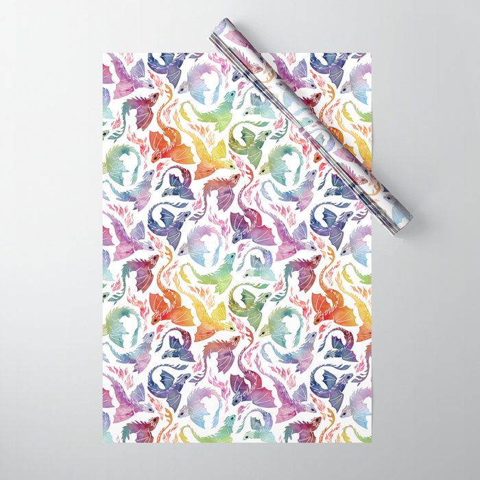 Dragon fire rainbow  Wrapping Paper