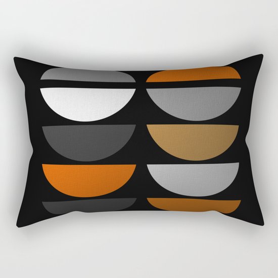 Tin Soldiers- Abstract, metallic textured, geometric, gold, silver, bronze artwork Rectangular Pillow