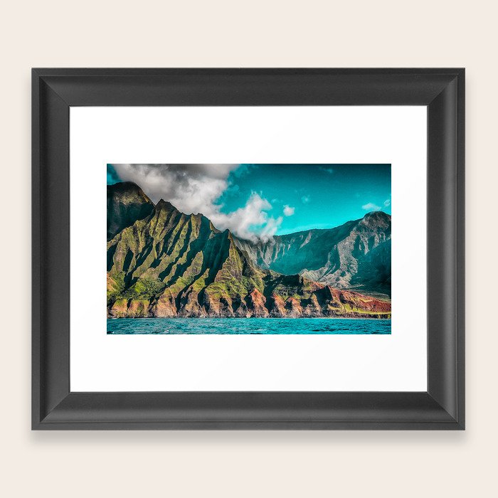 Na' Pali Coast, Kauai, Hawaii Framed Art Print by wallartphotos Society6