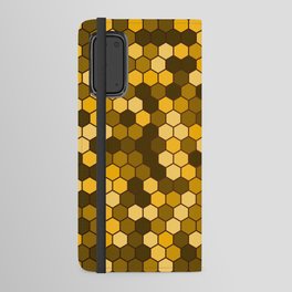 Yellow Color Hexagon Honeycomb Design Android Wallet Case