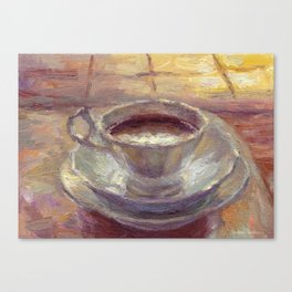 Coffee Cup still life painting Svetlana Novikova Canvas Print