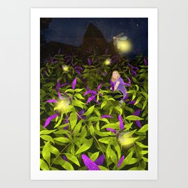 summer lilac meadow Art Print