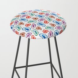 Geodes Watercolor Pattern Bar Stool