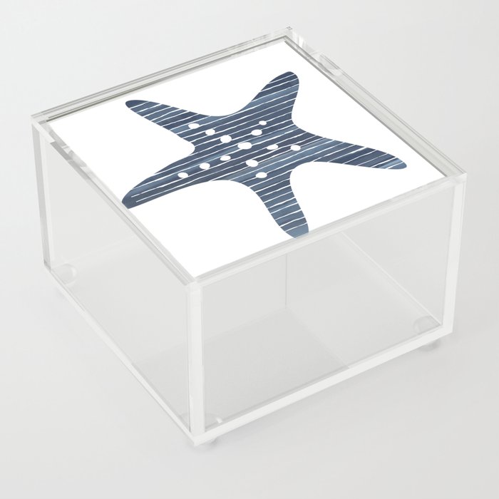 Starfish with Pattern Overlays Acrylic Box