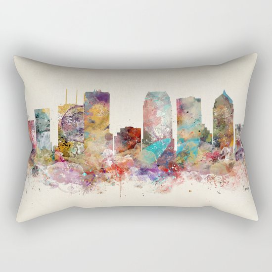tampa florida skyline Rectangular Pillow