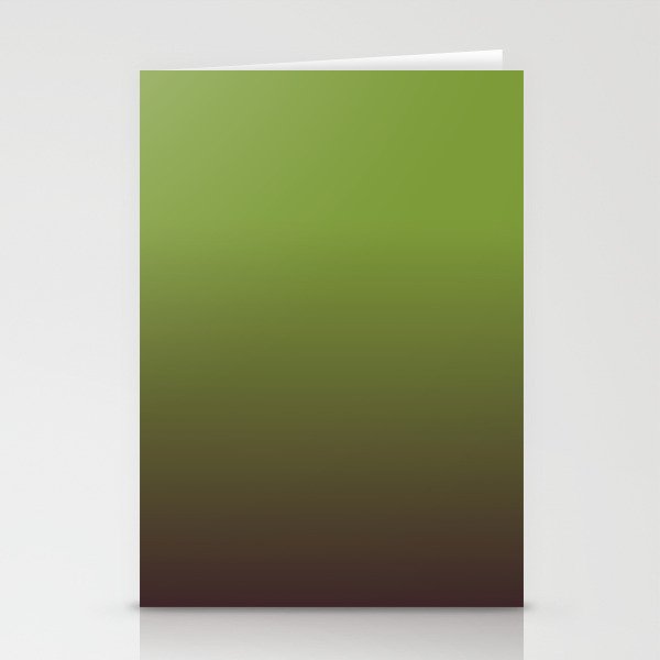 OMBRE GREEN & CHOCOLATE  Stationery Cards