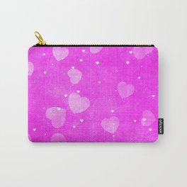 Neon Hot Pink Hearts Pattern Carry-All Pouch | Luxurypinkhearts, Artsypinkhearts, Pinkvalentines, Artsygifts, Dec02, Pinkhearts, Chicpinkhearts, Valentinesday, Romanticvalentines, Hotpinkhearts 