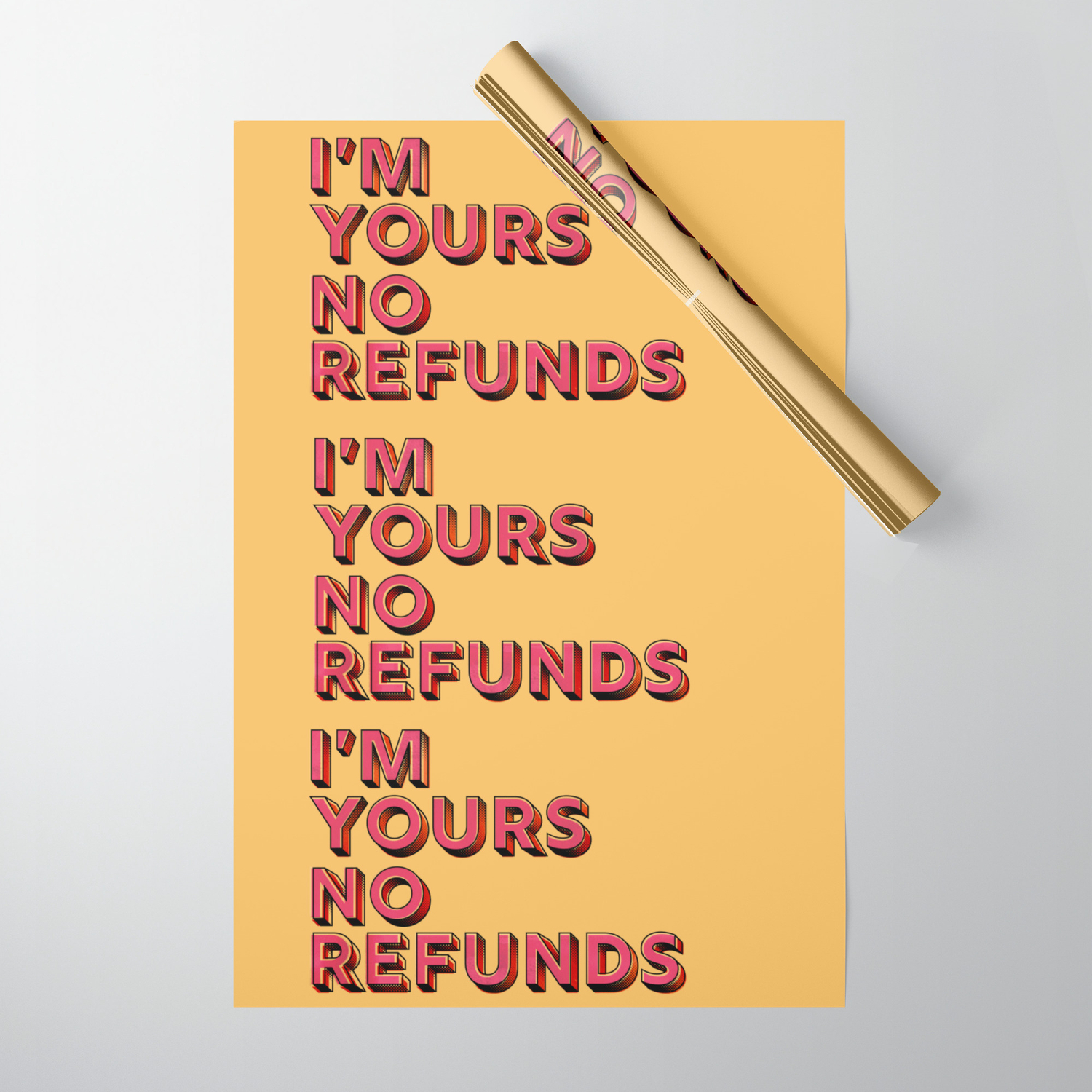 typography wrapping paper