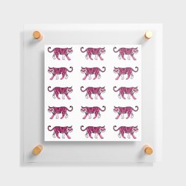 Pink Tiger Pattern Floating Acrylic Print