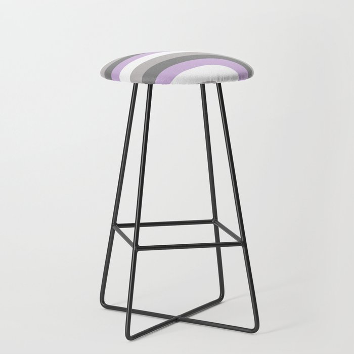 subtle asexual pride abstract art Bar Stool
