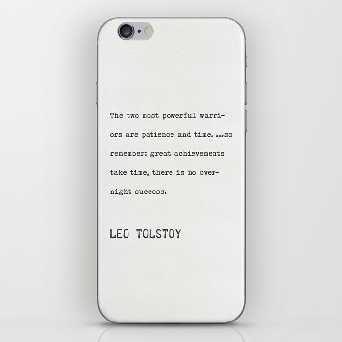 Leo Tolstoy patience and time iPhone Skin