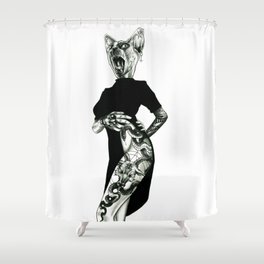 The Hipster Sphynx (female version) Shower Curtain
