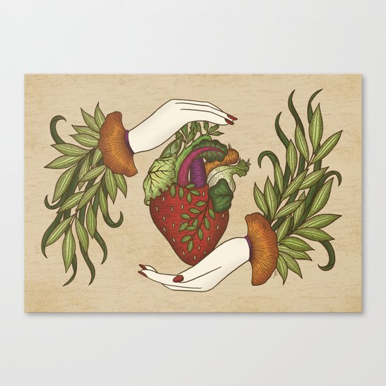 Eating is caring Canvas Print