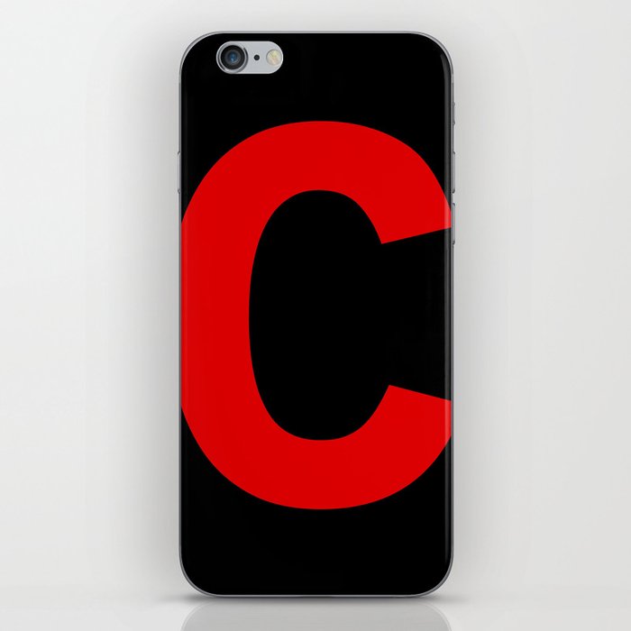 Letter C (Red & Black) iPhone Skin